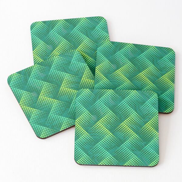 Item preview, Geometric pattern green shades,cool pattern designed and sold by MoSaid.