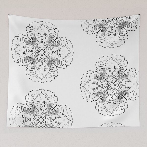 Item preview, black and white line pattern  designed and sold by tenkenryujin.