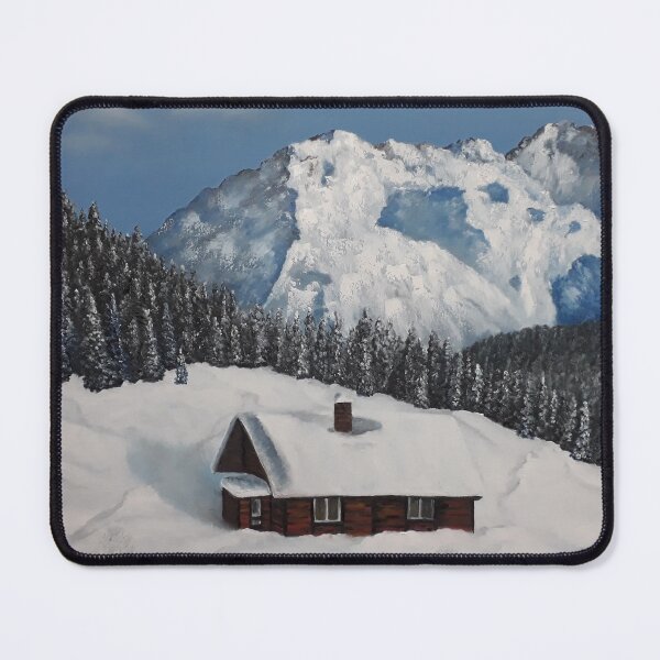 Item preview, Winter Cottage, snowy landscape designed and sold by Luna-Smith.