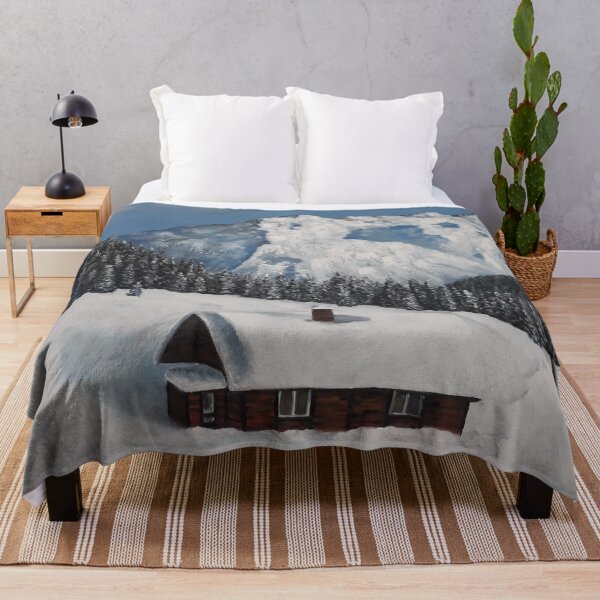 Item preview, Winter Cottage, snowy landscape designed and sold by Luna-Smith.