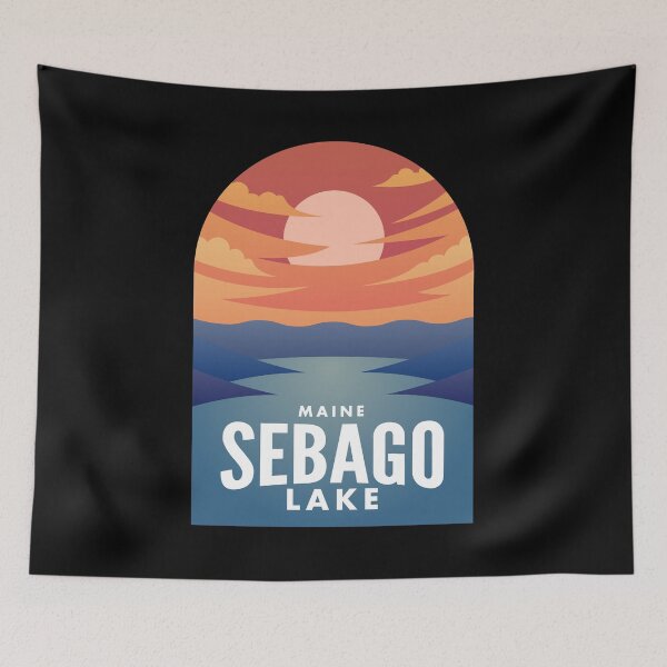 Item preview, Sebago Lake ME Retro Sunset designed and sold by HalpinDesign.