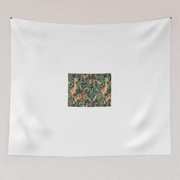 Item preview, Aesthetic Savanna Animals Pattern Art Print designed and sold by Eva Vincent.