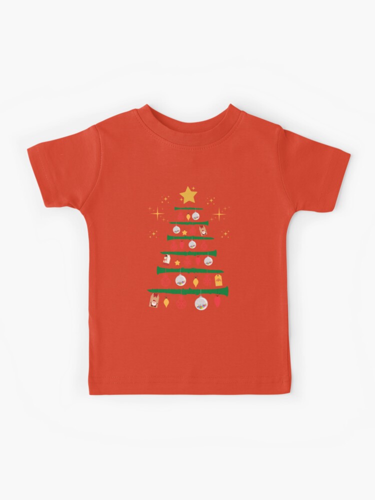 Clarinet Christmas Tree by for | Kids T-Shirt Redbubble Decor\