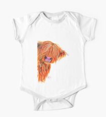 HIGHLAND COW 'PEEKABOO' BY SHIRLEY MACARTHUR One Piece - Short Sleeve