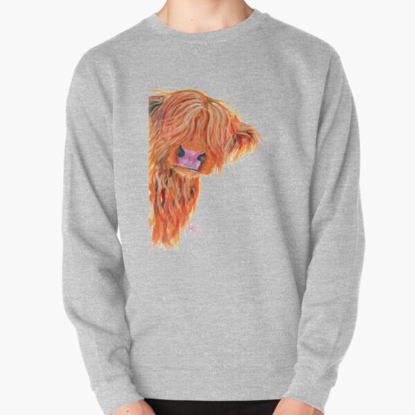 HIGHLAND COW 'PEEKABOO' BY SHIRLEY MACARTHUR Pullover Sweatshirt