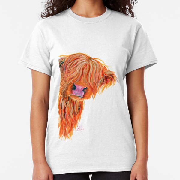HIGHLAND COW 'PEEKABOO' BY SHIRLEY MACARTHUR Classic T-Shirt