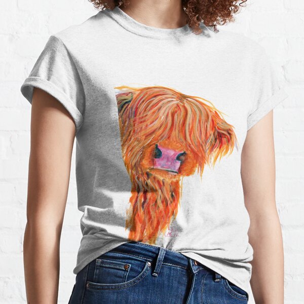 HIGHLAND COW 'PEEKABOO' BY SHIRLEY MACARTHUR Classic T-Shirt