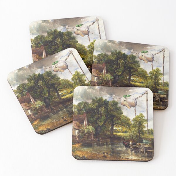 Item preview, Tripods Vs The Haywain Print designed and sold by SpruceMooseArt.