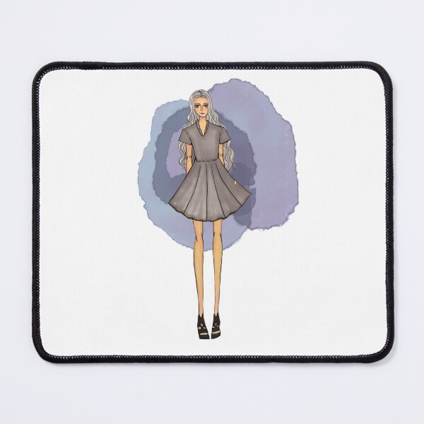 Item preview, modern style fashion illustration art gray color short dress designed and sold by tenkenryujin.