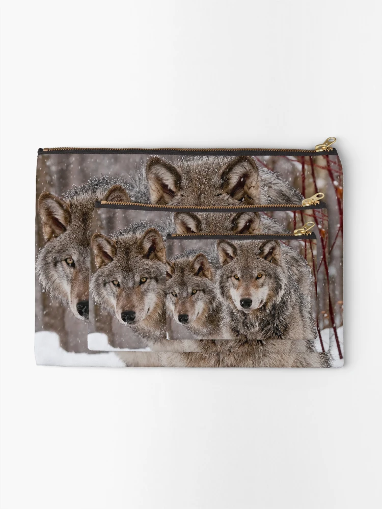Thumbnail 2 of 4, Zipper Pouch, Timber Wolves designed and sold by WolvesOnly.