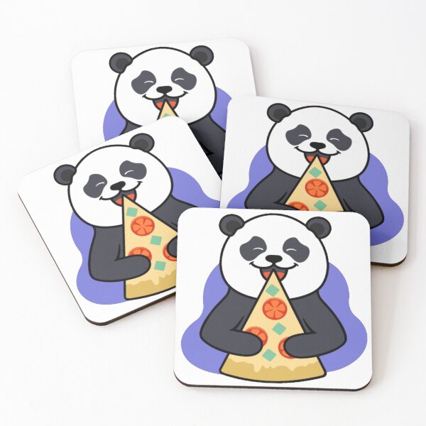 Item preview, Kawaii Panda Eating Pizza  designed and sold by Yashhhh44.