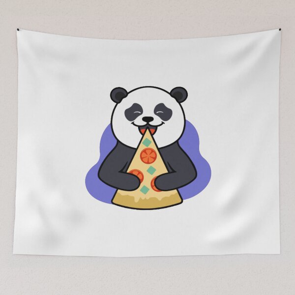 Item preview, Kawaii Panda Eating Pizza  designed and sold by Yashhhh44.