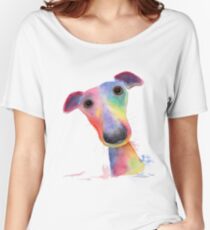NOSEY DOG 'HANK' BY SHIRLEY MACARTHUR Women's Relaxed Fit T-Shirt