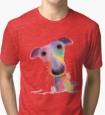 WHiPPeT GReYHouND DOG 'HANK' BY SHIRLEY MACARTHUR Tri-blend T-Shirt
