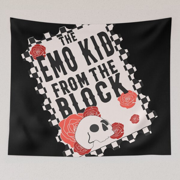 Item preview, The Emo Kid From The Block Skull designed and sold by racharanha.