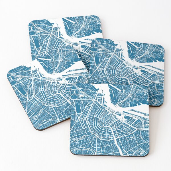 Item preview, Amsterdam, Netherlands, City Map - Blue designed and sold by helloadventure.