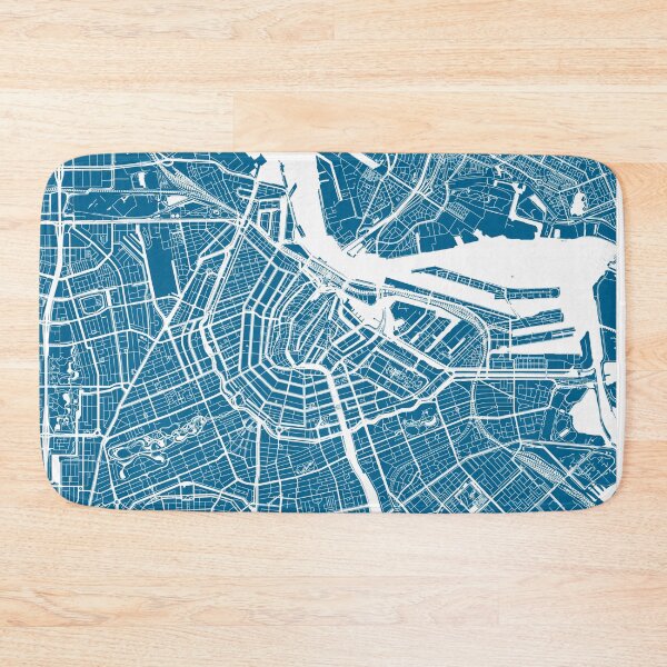 Item preview, Amsterdam, Netherlands, City Map - Blue designed and sold by helloadventure.
