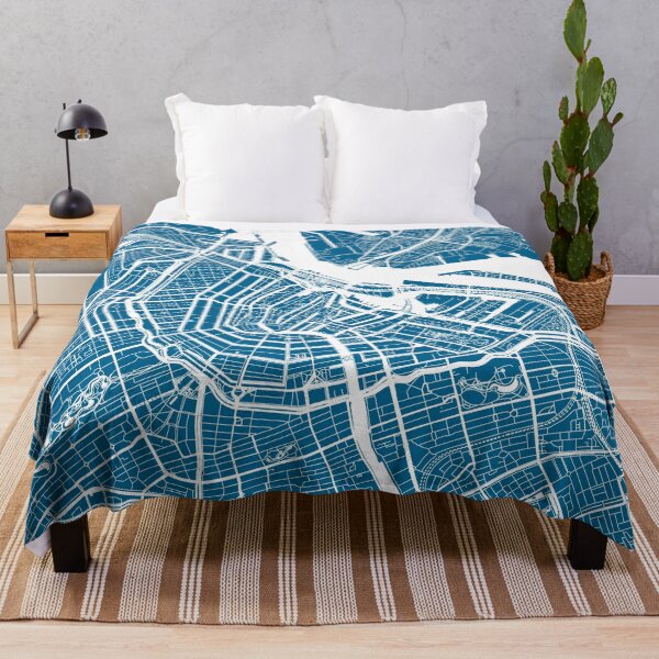 Item preview, Amsterdam, Netherlands, City Map - Blue designed and sold by helloadventure.