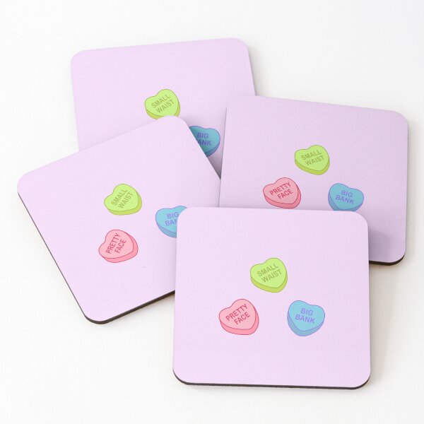 Item preview, Small Waist Pretty Face with a BIG BANK  | Conversation Hearts - Girl Power - Sticker Pack - Valentines Day designed and sold by Nossikko.