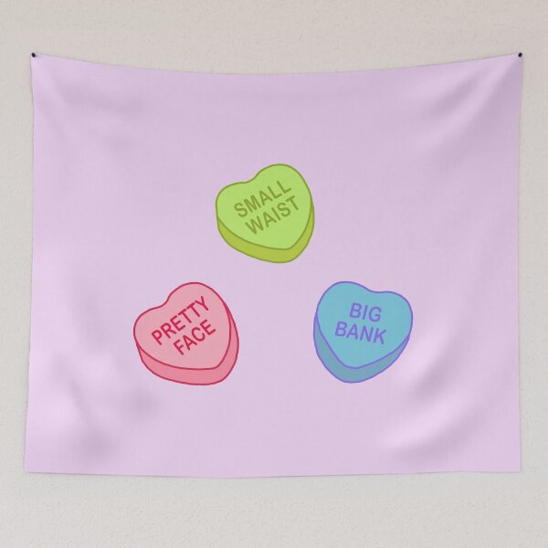 Item preview, Small Waist Pretty Face with a BIG BANK  | Conversation Hearts - Girl Power - Sticker Pack - Valentines Day designed and sold by Nossikko.