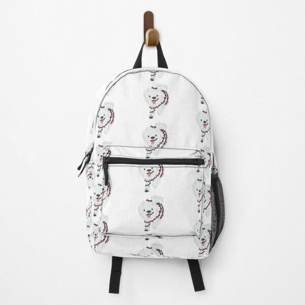 Item preview, Samoyed Wrapped in Lights Running designed and sold by PenguinApproved.