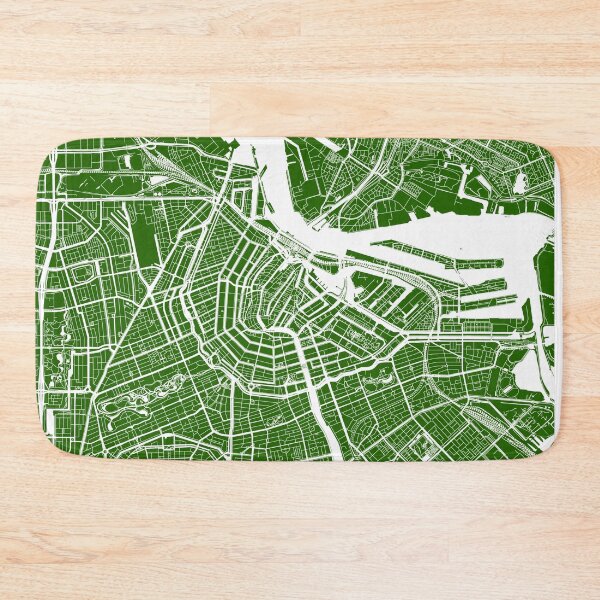 Item preview, Amsterdam, Netherlands, City Map - Green designed and sold by helloadventure.