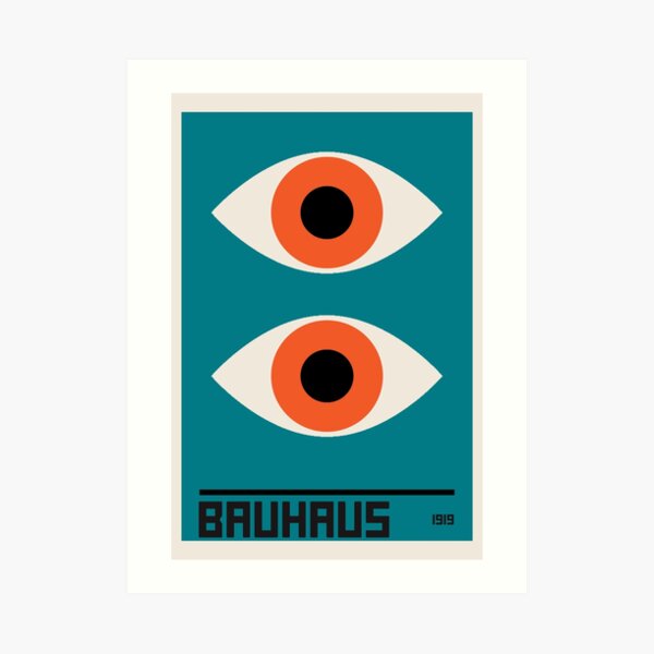 “Bauhaus eyes on me Poster, Bauhaus Exhibition Wall Art, Walter Gropius