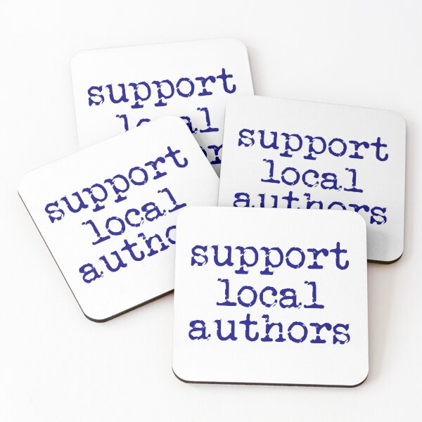Item preview, support local authors navy blue designed and sold by TeaRoseWriter.