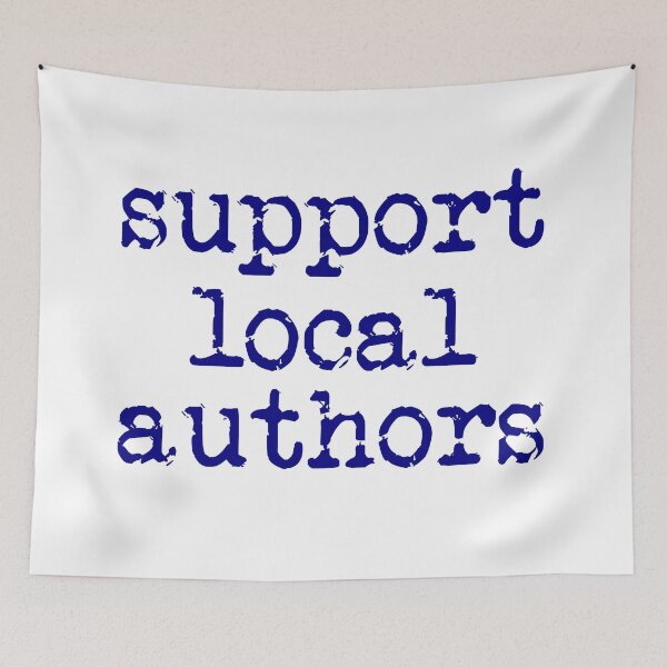 Item preview, support local authors navy blue designed and sold by TeaRoseWriter.