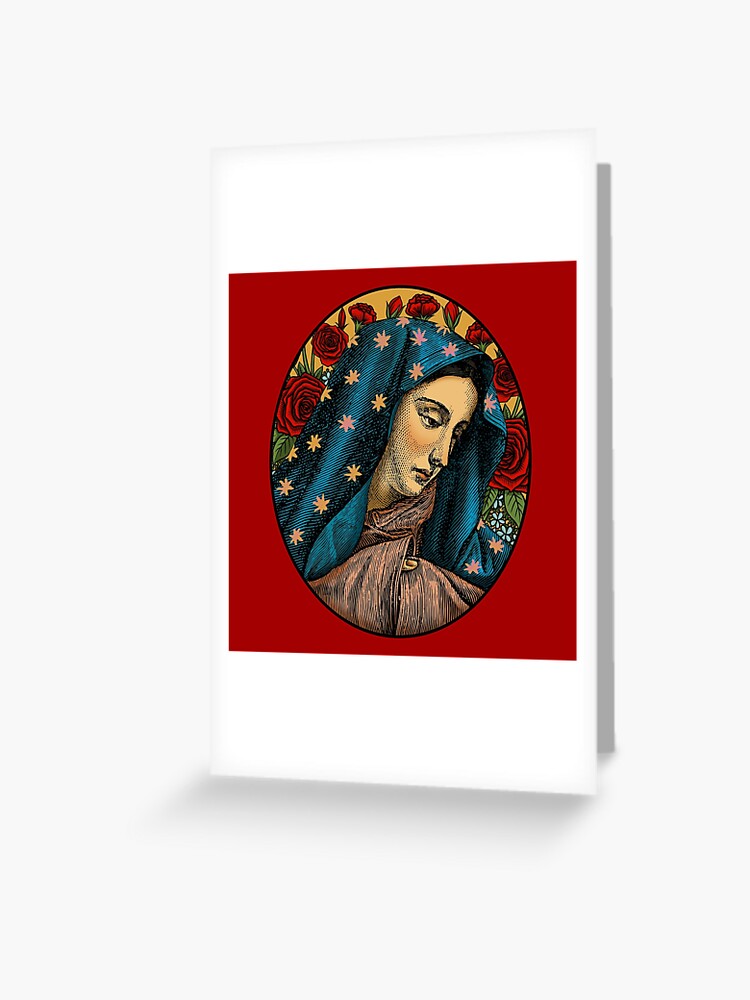 La Virgen De Guadalupe Mother Mary Madre de Dios Greeting Card by vagonart