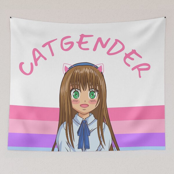 Item preview, Catgender Anime Cuttie Girl designed and sold by Rainbows Rock.
