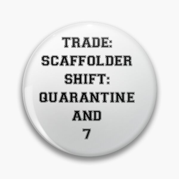 Item preview, SCAFFOLDER ; QUARANTINE AND 7 designed and sold by ScaffoldMob.