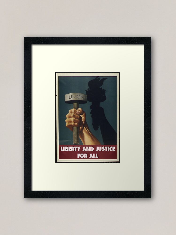 Alternate view of Union Posters: Liberty and Justice Framed Art Print