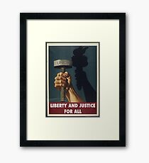 Union Posters: Liberty and Justice Framed Print