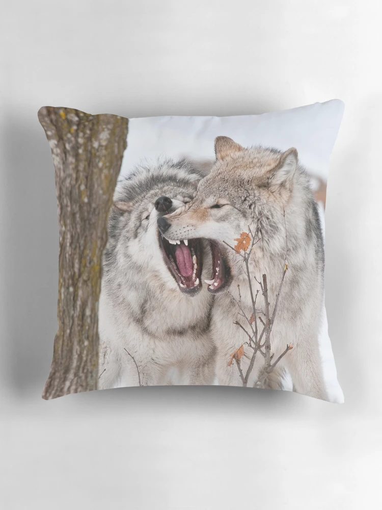 Thumbnail 3 of 4, Pillow, Timber Wolves designed and sold by WolvesOnly.