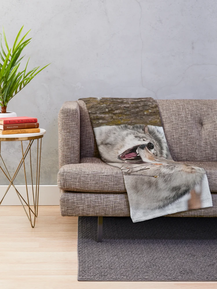 Thumbnail 2 of 6, Throw Blanket, Timber Wolves designed and sold by WolvesOnly.