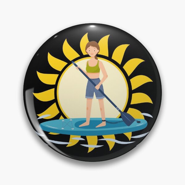 Item preview, Paddle boarding girl with a big Sun designed and sold by oceanys.