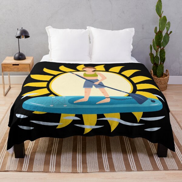 Item preview, Paddle boarding girl with a big Sun designed and sold by oceanys.