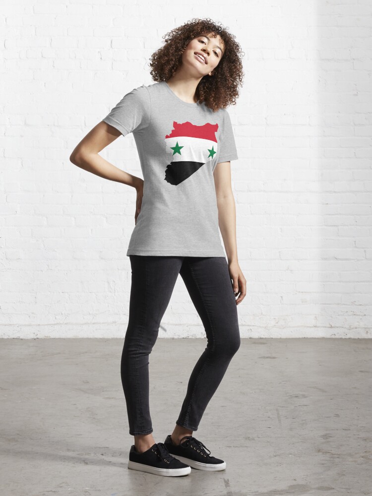 Syria Flag Map Essential T-Shirt for Sale by limitlezz
