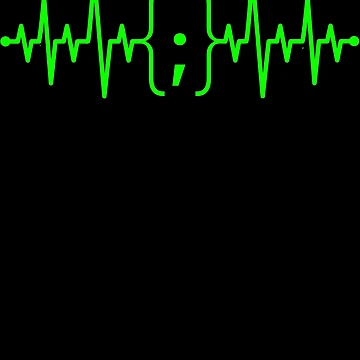 Artwork thumbnail, Programming Computer Coding Matrix Green HEARTBEAT Coder Geek by Form-2-idea