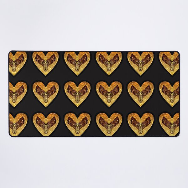 Golden Great Grey Owl Desk Mat