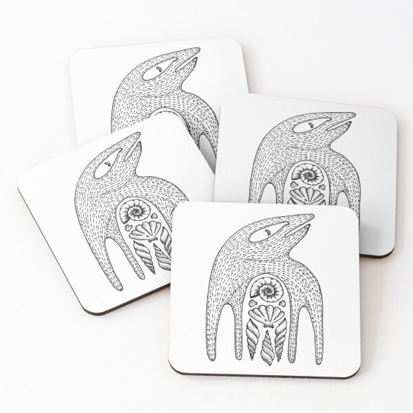 Item preview, Tetrapod with Shells bnw designed and sold by Owl-n-bear.