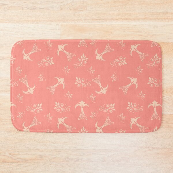 Item preview, Peach Vintage Birds and Flowers Pattern designed and sold by Missing In Art.