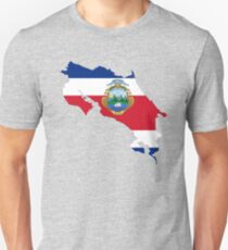 Costa Rica Flag Map Unisex T-Shirt