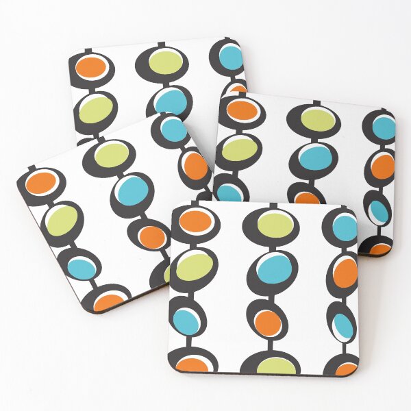 Item preview, Mid Mod Bubbles in Turquoise, Orange and Green designed and sold by LisWilliams.