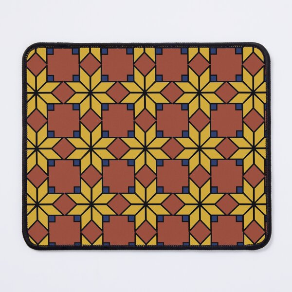 Item preview, Pattern of Diamonds and Squares in Yellow, Blue and Maroon designed and sold by ThePurpleFrog.
