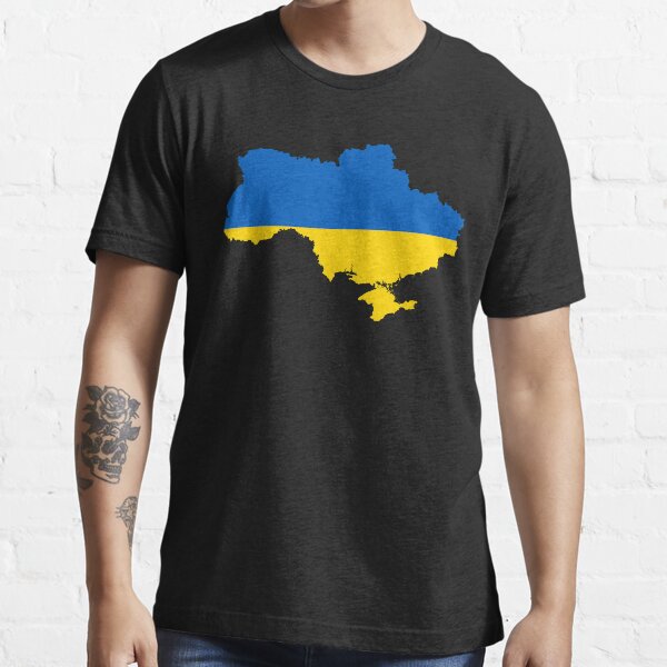 Ukraine Flag Map Essential T-Shirt