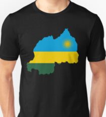 Rwanda Flag Map Unisex T-Shirt