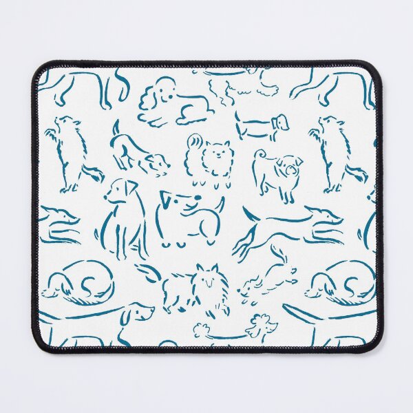 Item preview, Cute blue dog pattern designed and sold by siskikalla.