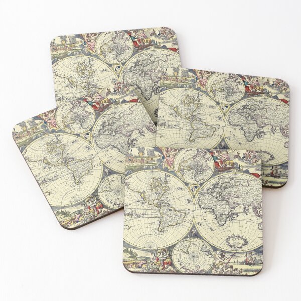 Item preview, Antique World Map  by Justus Danckerts. Digital Editing designed and sold by ramazis.